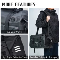 Waterproof Motorcycle Helmet Bag 40L Hard Shell Quick Release Motorcycle Tail Bag Travel Luggage Pack Bicycle Rack Storage Bag