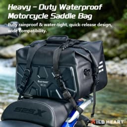 Waterproof Motorcycle Helmet Bag 40L Hard Shell Quick Release Motorcycle Tail Bag Travel Luggage Pack Bicycle Rack Storage Bag