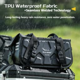 Waterproof Motorcycle Helmet Bag 40L Hard Shell Quick Release Motorcycle Tail Bag Travel Luggage Pack Bicycle Rack Storage Bag
