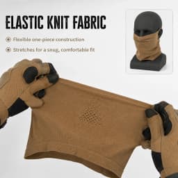 Tactical Protective Face Mask Breathable Knit Neck Gaiter with Steel Mesh Guard for Airsoft Paintball Hunting Training Outdoor