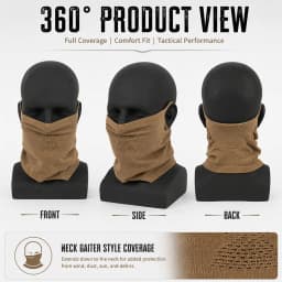 Tactical Protective Face Mask Breathable Knit Neck Gaiter with Steel Mesh Guard for Airsoft Paintball Hunting Training Outdoor