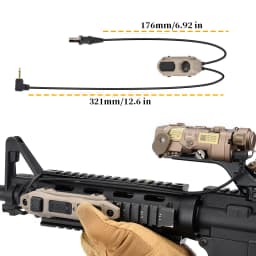 AXON Tactical Remote Pressure Switch Mod Button Compatible with SF M300 M600 2.5 3.5 Crane Plug Fit 20mm Rail for NGAL PEQ OGL