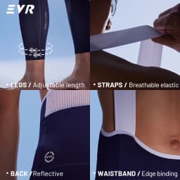 EVR Spring Men's Cycling Bibs Double Arrow Pant Pads Breathable Sweat-Absorbent Road Bike MTB Clothing Cycling Trousers