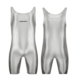 AMORESY Men Sexy Glossy Smooth Bodybuilder Singlet Sleeveless Running Catsuits Fitness Yoga Sports Jumpsuit Cycling Solid Tights