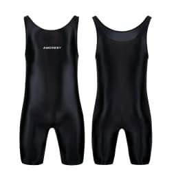 AMORESY Men Sexy Glossy Smooth Bodybuilder Singlet Sleeveless Running Catsuits Fitness Yoga Sports Jumpsuit Cycling Solid Tights