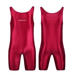 AMORESY Men Sexy Glossy Smooth Bodybuilder Singlet Sleeveless Running Catsuits Fitness Yoga Sports Jumpsuit Cycling Solid Tights