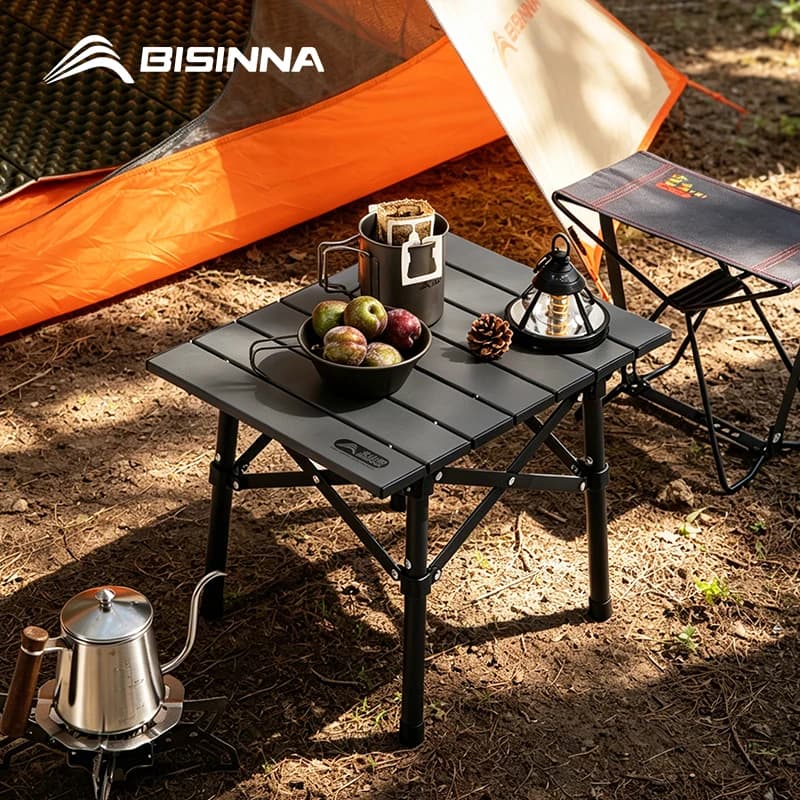 BISINNA Aluminum Alloy Camping Table Ultra-light Portable Folding Table for Outdoor Hiking Picnic Fishing Barbecue Travel