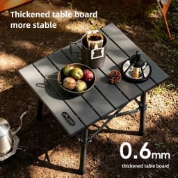 BISINNA Aluminum Alloy Camping Table Ultra-light Portable Folding Table for Outdoor Hiking Picnic Fishing Barbecue Travel