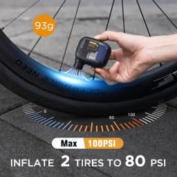 Airbank AS100 Portable Mini Bicycle Pump 100PSI Type-C Presta Schrada Valve Air Inflator Cycling Bike Accessories