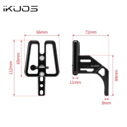 iKUOS Folding Bicycle Front Rack Heightening Base CNC Aluminum Alloy For Brompton/Dahon/JAVA neo Front Rack Heightening Base