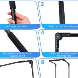 T34C Wagon Handle Attachment Adjustable Push Handle for Round/Square Frames Fits Push Wagons, Wagon Cart Equipment