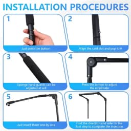 T34C Wagon Handle Attachment Adjustable Push Handle for Round/Square Frames Fits Push Wagons, Wagon Cart Equipment