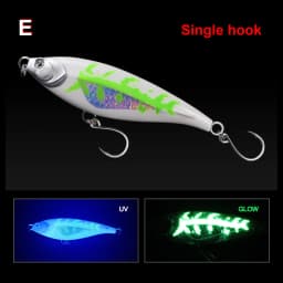 Hopeblaze Hurricane No.1 Saltwater Heavy Sinking Pencil Luminous 45/90g Fishing Lure for Big Game Amberjack GT Tuna Barracuda