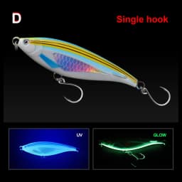 Hopeblaze Hurricane No.1 Saltwater Heavy Sinking Pencil Luminous 45/90g Fishing Lure for Big Game Amberjack GT Tuna Barracuda