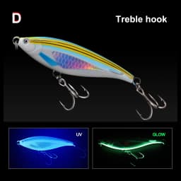 Hopeblaze Hurricane No.1 Saltwater Heavy Sinking Pencil Luminous 45/90g Fishing Lure for Big Game Amberjack GT Tuna Barracuda