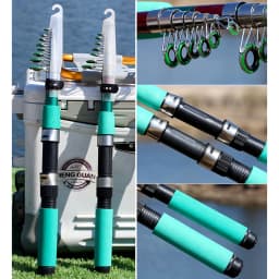 Bass Pike Carp Fishing Rod Combo Catfish Rod 1.8-3.6M Telescopic Fishing Rod and Spinning Fishing Reel Fishing Set Rod+Reel