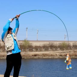 Bass Pike Carp Fishing Rod Combo Catfish Rod 1.8-3.6M Telescopic Fishing Rod and Spinning Fishing Reel Fishing Set Rod+Reel