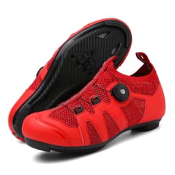 Green Road Bike Shoes Mens Cycling Shoes Quick Ratchet Buckle Compatible with SPD System Pedal  Outdoor Women Red Cyclling Shoes