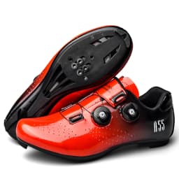 Green Road Bike Shoes Mens Cycling Shoes Quick Ratchet Buckle Compatible with SPD System Pedal  Outdoor Women Red Cyclling Shoes