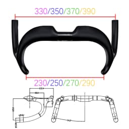 2024 BALUGOE Carbon Fiber Track Cycling Handle Road Bicycle Handlebar TT Fixed Gear Bike Handlebar UD Matt 31.8MM Sports UCI