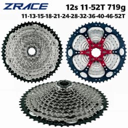 ZRACE Bicycle Cassette 12 Speed MTB / Gravel Bike Freewheel 11-50T / 11-52T Aluminum Alloy Bracket, 12s Cassette