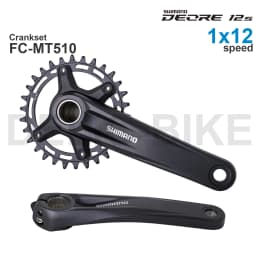 SHIMANO DEORE M6100 MTB Crankset FC-MT510-1 32T 34T Original or Original Arm with DELIC Chainring 34T 36T