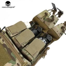 Emersongear V5 PC Tactical Back Panel Banger Pouch Zip-on Multi-fit GP Pocket Retention Flap FCPC Plate Carrier Assault Hunting