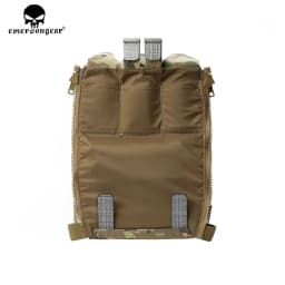 Emersongear V5 PC Tactical Back Panel Banger Pouch Zip-on Multi-fit GP Pocket Retention Flap FCPC Plate Carrier Assault Hunting