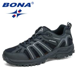 BONA 2023 New Arrival Mesh Running Shoes Men Trendy Sneaker Non-Slip Wear-Resistant Outdoor Walking Men Sport Shoes Comfortable