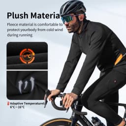 Santic Winter Cycling Jackets Men's Plush Windproof Warm Winter Cycling Jackets Breathable Reflective Anti-sweat KM3C01155