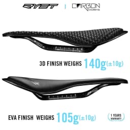 RYET 3D Printed Bicycle Saddle Ultralight Carbon Saddle 140mm 105g Bike Saddle for MTB Gravel Road Bike Seat Cycling Parts