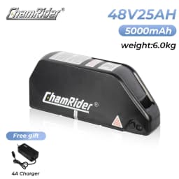 Chamrider Polly 48V28.8AH Ebike Battery Downtube Electric Battery BMS Original 21700 Lithium Ion Battery 1500W LG Grade A Cells