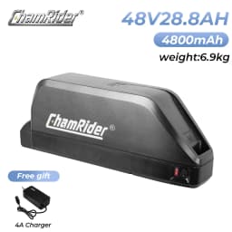 Chamrider Polly 48V28.8AH Ebike Battery Downtube Electric Battery BMS Original 21700 Lithium Ion Battery 1500W LG Grade A Cells