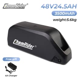 Chamrider Polly 48V28.8AH Ebike Battery Downtube Electric Battery BMS Original 21700 Lithium Ion Battery 1500W LG Grade A Cells