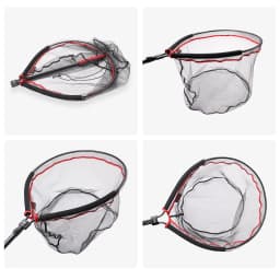 NOEBY Folding Landing Net 60cm×50cm Carbon Handle Floating Net 122cm Boat Float Tube Fishing Tackle