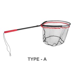 NOEBY Folding Landing Net 60cm×50cm Carbon Handle Floating Net 122cm Boat Float Tube Fishing Tackle