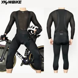 YKYW Men's Pro Team 3/4 Bib Shorts Cycling Tights Pants Sports Mtb Bike Clothing Man Bicycle Shorts 4 Hours Riding Padded