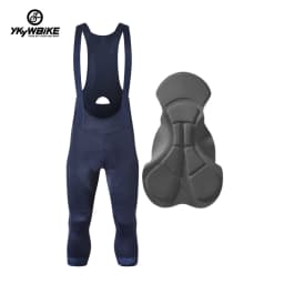 YKYW Men's Pro Team 3/4 Bib Shorts Cycling Tights Pants Sports Mtb Bike Clothing Man Bicycle Shorts 4 Hours Riding Padded