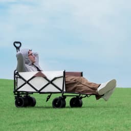 Extra Long Extender Outdoor Wagon Cart Large Capacity Utility Folding Cart Camping Picnic Trolley Beach Collapse Folding Cart