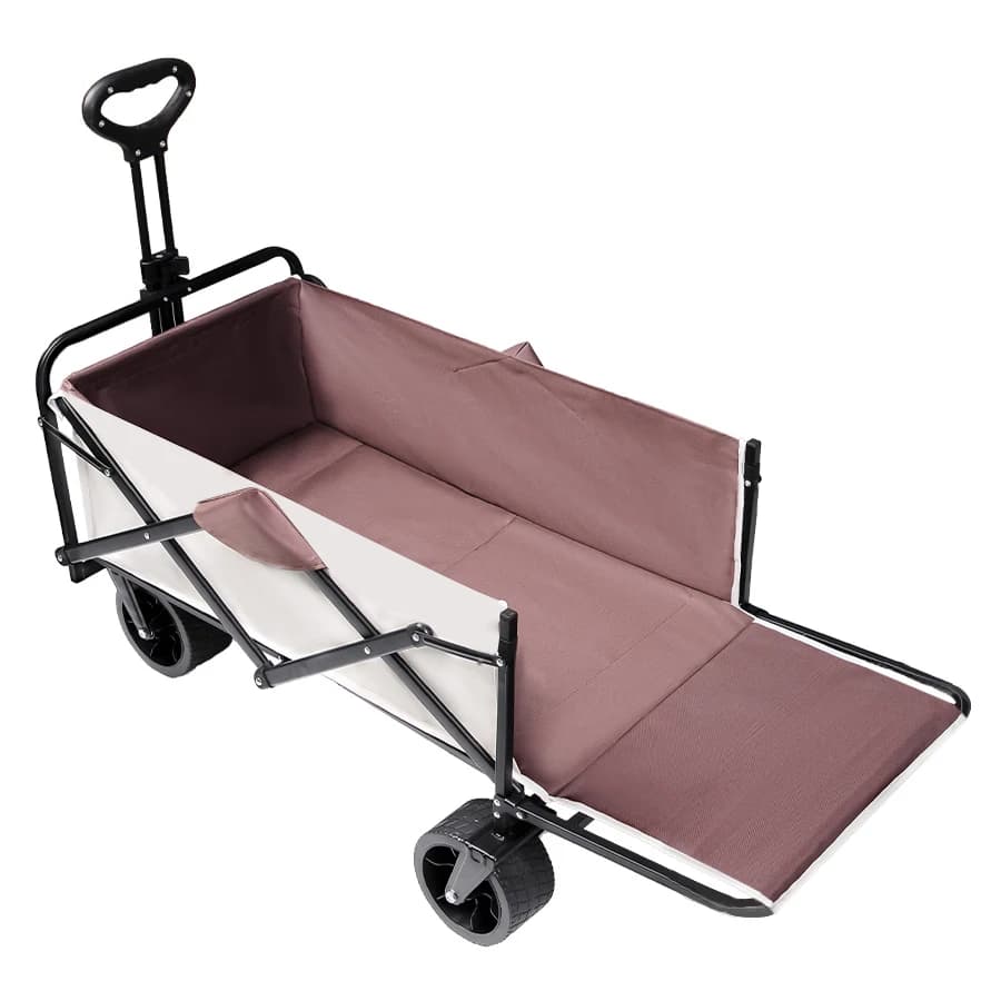 Extra Long Extender Outdoor Wagon Cart Large Capacity Utility Folding Cart Camping Picnic Trolley Beach Collapse Folding Cart