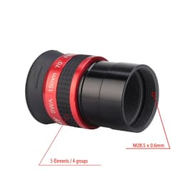 Svbony SV154 Telescope Eyepiece, 70° Wide Angle Eyepieces 15mm, 1.25 Inch FMC Achromatic Eyepiece for Telescope Accessories