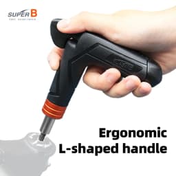 Super B Bicycle Repair Tool Thumb Adjustable Torque Wrench 4 / 5 / 6 Nm Include Hex 3/4/5/6mm/T25 Ergonomic L-shaped Handle