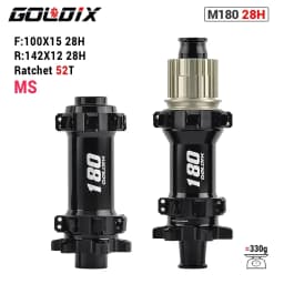 GOLDIX M180 52T Ratchet Bicycle Hub 6-Bolt Disc Brake 28Hole Straight pull Spoke Sealed Bearing HG/XD/MS Hub body 142X12 148X12
