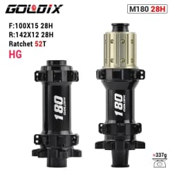 GOLDIX M180 52T Ratchet Bicycle Hub 6-Bolt Disc Brake 28Hole Straight pull Spoke Sealed Bearing HG/XD/MS Hub body 142X12 148X12