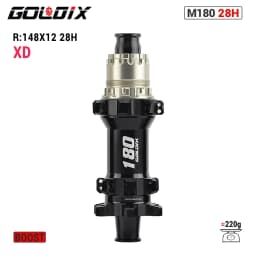GOLDIX M180 52T Ratchet Bicycle Hub 6-Bolt Disc Brake 28Hole Straight pull Spoke Sealed Bearing HG/XD/MS Hub body 142X12 148X12