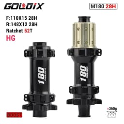 GOLDIX M180 52T Ratchet Bicycle Hub 6-Bolt Disc Brake 28Hole Straight pull Spoke Sealed Bearing HG/XD/MS Hub body 142X12 148X12