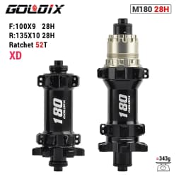GOLDIX M180 52T Ratchet Bicycle Hub 6-Bolt Disc Brake 28Hole Straight pull Spoke Sealed Bearing HG/XD/MS Hub body 142X12 148X12