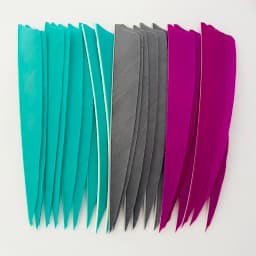 IBOUNFOX 100Pcs Archery Arrow 5 Inch Real Feathers Fletching Right/ Left Wing Shild Cut for DIY Hunting Shooting Shafts