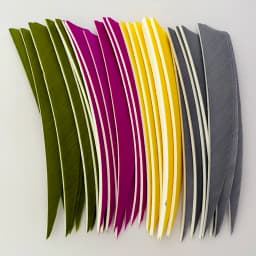 IBOUNFOX 100Pcs Archery Arrow 5 Inch Real Feathers Fletching Right/ Left Wing Shild Cut for DIY Hunting Shooting Shafts