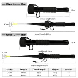 3/4M Telescopic Fishing Eging Squid Gaff Anchor Hook Carbon Stainless 6 Hooks Rui Squid Aconitic Octopus Jig Hooks For Saltwater